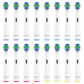 Replacement Toothbrush Heads Compatible with Oral B Braun, 16 Pack Soft Replacement Brush Heads Compatible with Oral B Electric Toothbrush Heads Refill Pro 1000//7000/9600/500/3000/8000
