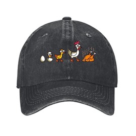 Chicken Vintage Washed Cotton Baseball Caps Men Women Adjustable Unstructured Hat
