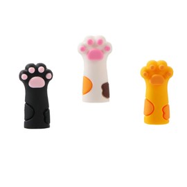 Nipper Protective Cover 3PCS Cute Cartoon Cat Paw Shape Silicone Nipper Covers Protective Sleeve for Nail Cuticle Scissors Manicure Tools Tweezers Cap