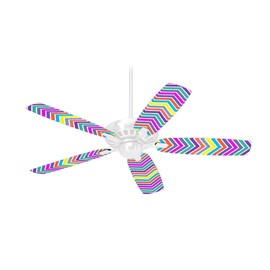Zig Zag Colors 04 - Ceiling Fan Skin Kit fits most 42 inch fans (FAN and BLADES SOLD SEPARATELY)