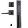 NEWBANG HARDWARE Keyed Door Handleset for Exterior Front Door Aged
