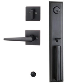 NEWBANG HARDWARE Keyed Door Handleset for Exterior Front Door Aged Bronze Finish with Door Lever Handle (Keyed Entry Handleset) Set,ZSCY-MDHST201110B