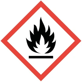 Gefahrstoffaufkleber GHS02 (Leicht-)(Hoch-) Entzündlich I 10 x 10 cm I Gefahrstoffsymbol, GHS-Kennzeichnung, Achtung, Warnung, Vorsicht, Hinweis I hin148
