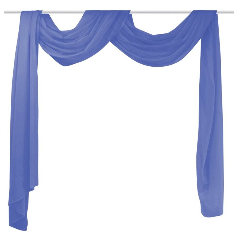 vidaXL Voile Drape 140x600 cm Royal Blue