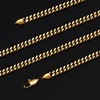 VEXXS Men's Gold Chain Flat Cut,18K Real Gold Plated Cuban