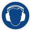 Use Hearing Protection Sticker Sign, Mandatory Sign As Per DIN