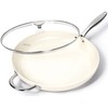 MICHELANGELO Large Frying Pan with Lid, 14 Inch Ceramic Skillet