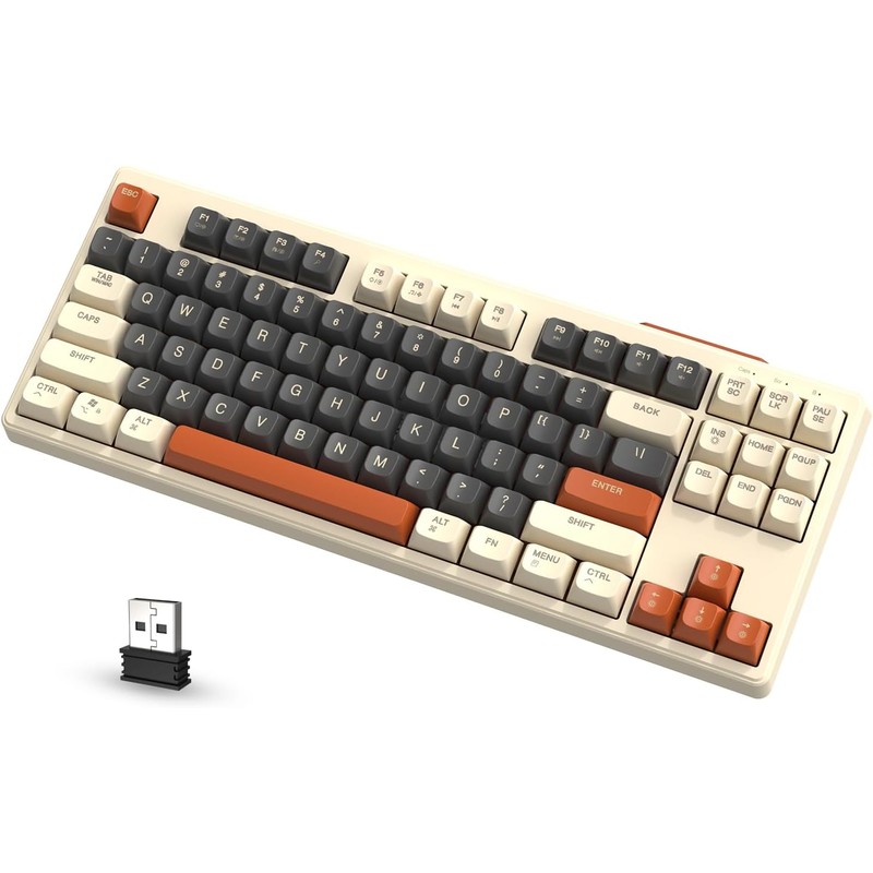 ATTACK SHARK M87 80 Teclado Inalámbrico para Juegos,87 Teclas Rainbow