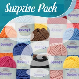 JubileeYarn Spongy Dish Yarn - Worsted Nylon Dishcloth - 50g/Skein - Variety Pack - 4 Skeins