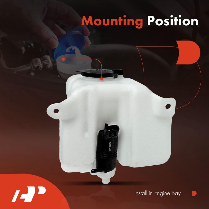 A-Premium Washer Reservoir Compatible with 1995-2000 Toyota Tacoma, with (Cap/Washer