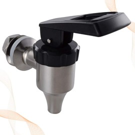 Operitacx Reusable Plastic Water Dispenser Tap Replacement – PP Spigot Spout for Beverage Containers, Juice Buckets & Crock Jugs (1.6cm Diameter, Black, Hot/Cold Water Safe)