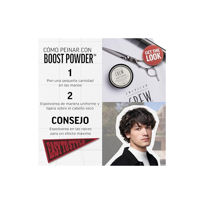 American Crew Boost Powder, Blanco, 20 gR
