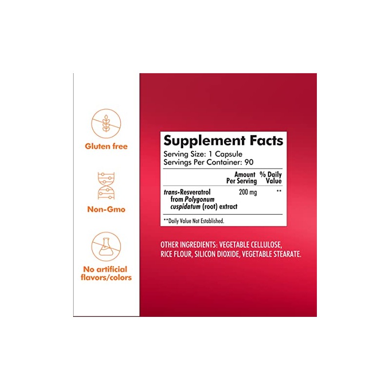 Santo Remedio Resveratrol, Apoya La Salud Cardiovascular, Suplemento Dietético, 200