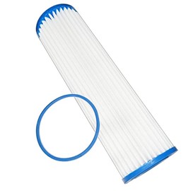 Cartucho Repuesto Genérico + O-ring Estandar Compatible con Filtro Rotoplas paso 1 Plisado Agua Mas Limpia (10 micras)