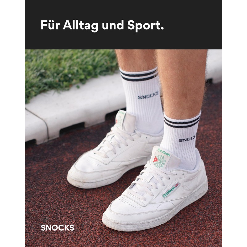 Snocks ® Men's & Women's Tennis Socks (4 x Pairs)