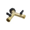 Pastlla Brass Garden Hose Splitter, 2 Way Heavy Duty Garden