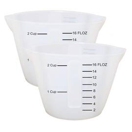 2 Pieces Large Silicone Measuring Cups 500ml Large Resin Mixing Pouring Silicone Cups for Epoxy Resin Jewelry Making (2 Pcs 500ml)
