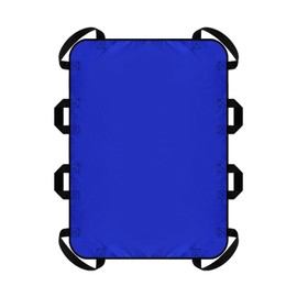 YHK 34"x 52" Positioning Bed Pad, Draw Sheet, 8 Reinforced Handles, Reusable & Washable Transfer Sheet for Turning, Lifting, Repositioning, Lightweight Double-Sided Nylon Fabric (Blue, Pack of 1)