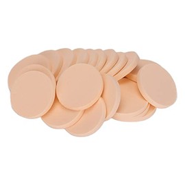 Esponja de Maquillaje Redonda de 20 Piezas, Esponja de Polvo Redonda Antibacteriana Reutilizable de Doble Uso Seca y Húmeda para Maquillaje