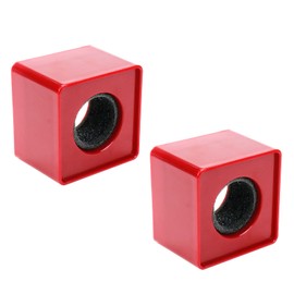 Dahszhi Cube Mic Stand 2Pcs Red Interview Logo Flag Station