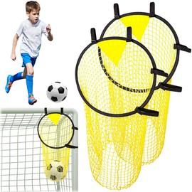 DAJASD Pack of 2 Football Goal Target Net, 45 x 60 cm Football Target with Frame, Nylon Fabric, Football Training Accessories for Shooting Accuracy Improvement, Football Training Accessories for