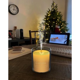 Aroma-Diffusor Kerze mit Flammeneffekt für ätherische Öle, automatische Abschaltung, elektrischer Schutz SH-101 (weiß)