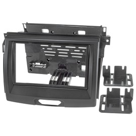 tomzz Audio 2415-147 Double DIN Radio Faceplate Compatible with Ford Everest from 2015 Ranger from 2016 Black