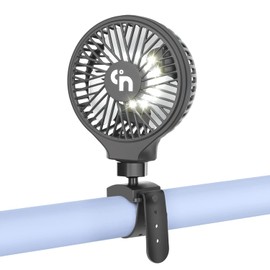 WiHoo Stroller Fan with LED Lights,5200mAh Car Seat Baby Fan with Flexible Strap,3 Speeds Battery Operated Portable Fan for Car Seat Crib Bike Treadmill