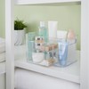 STORi Bliss Clear Makeup Organizer for Countertop, Divided Bathroom Organizer