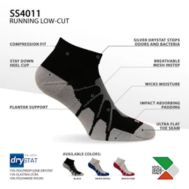 Sox Sport Medias de compresión para dar soporte al arco del pie con fascitis plantar, par Negro Pequeño