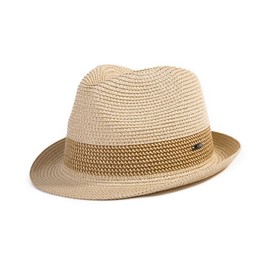 SIGGI Hat, Straw Hat, Sun Hat, UV Protection, Foldable, Outdoor, Bicycle, Spring and Summer, Sun Protection, Heat Stroke Prevention, Unisex (24.4 - 25.2 inches (62 - 64 cm), Beige)