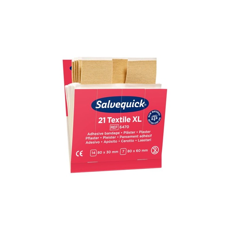 Salvequick®-Refill-Einsatz 6470, elastisch , 21 Pflasterabschnitte - B00OV6ZFEU | Packung