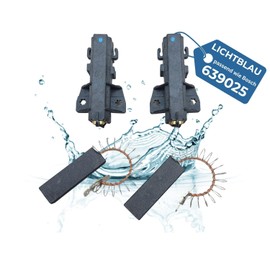 Lichtblau Constructa 639025 00639025 Carbon Brush Set of 2 with Holder 6.3 mm AMP Colour Point: Blue + 2x Without Holder 4.8 mm AMP Washing Machine Constructa
