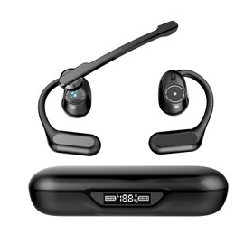Msgannc Open-Ear Business Bluetooth Headset : Features a Detachable Microphone and a Multi-Microphone Design for Ultra-Clear Calls. Bluetooth 6.0, Suitable Office use,Driving,Meetings