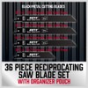 36-Piece Ultimate Reciprocating Saw Blade Set - Premium Saw Blades,