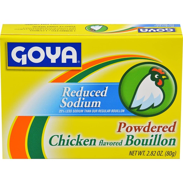 Goya Foods Chicken Bouillon Reduced Sodium, 2.82 Ounce (Pack of 24)