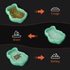 Large Reptile Food Water Rock Bowls,Luminous Amphibian Feeding Dish,Resin Rock