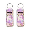 ENLACHIC 2Pcs Unicorn Print Chapstick Holder Keychain Clip-on Lip Balm