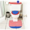Lexi Home Patriotic Toilet Seat Cover & Rug Bathroom Accessory