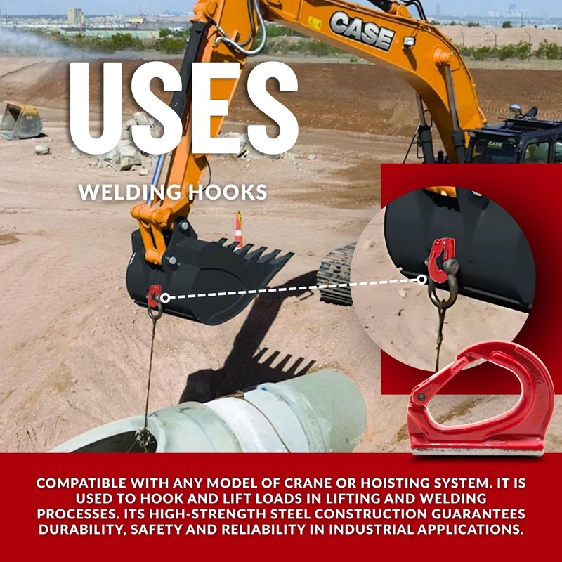DOJA Barcelona Weld-on Hook with High Load Capacity: 1000 kg