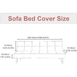 ele ELEOPTION Armless Sofa Bed Cover Stretch Futon Slipcover Full Folding Sofa Couch Futon Furniture Protector Cover