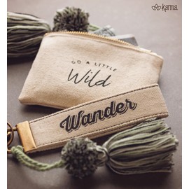 Karma CANVAS TASSEL Llavero, Good Vibes, Talla única