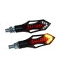 LED Mini Indicator Tail Light Combi Black Tinted Universal M8