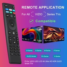 ZYK 【Pack of 2】 New Universal Remote for VIZIO All LED LCD HD 4K UHD HDR Smartcast 3D Smart TVs Replacement for Vizio-Smart-TV-Remote with 6 Shortcut Buttons for Vizio Smart TVs(D/E/M/P/PX/V/OLED-Series)