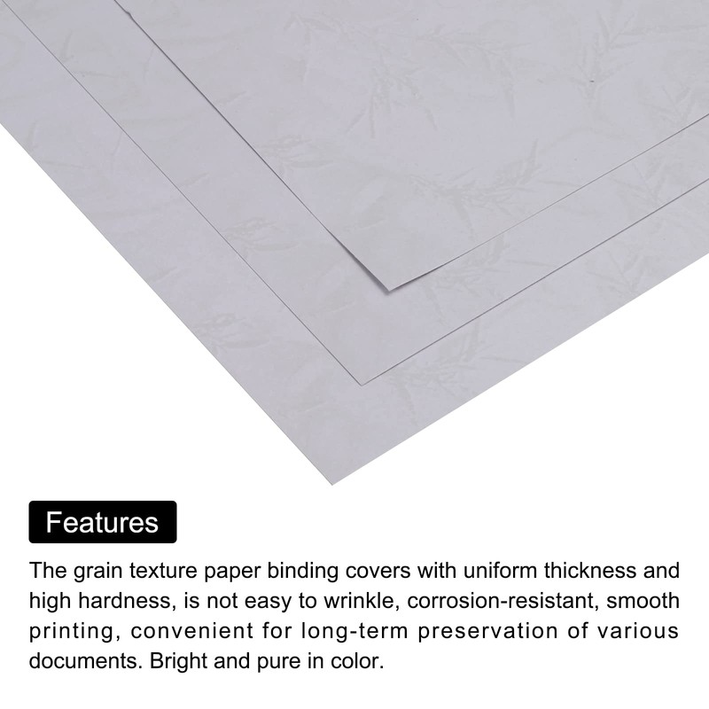 sourcing map 100pcs A4 180gsm Leather Grain Binding Covers Presentation