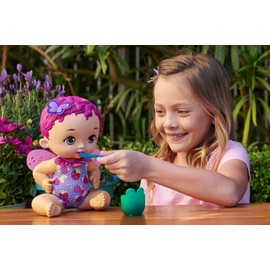 My Garden Baby Berry Hungry Baby Butterfly Doll (30-cm / 12-in), Raspberry-Scented with Color-Change Spoon & Cup, Great Gift for Kids Ages 2Y+