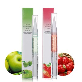 Cuticle Oil Pens for Nail Care, Natural Cuticle Oil Pens 2Pcs Nail Oil for Manicure Pedicure Nourish Nail Cracking and Dry Nail Repair Treatment
