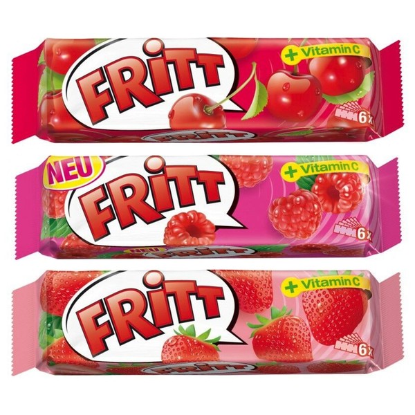 German Fruit Chewy Candy Fritt From Germany Pack of 3