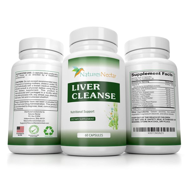 Liver Cleanse & Liver Detox Support Supplement - This Liver Detoxifier & Regenerator Formula Can Help Repair an Active Liver Plus Aid in the Rescue of a Fatty Liver-Liver Support Supplements Grass Fed