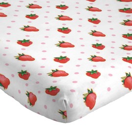 Jay Franco Strawberry Shortcake Queen Size Sheet Set - Super Soft Kids 4 Piece Bedding Set - Microfiber Sheets Includes Reversible Pillow Covers
